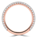Round Diamond Semi-Eternity Wedding Band Ring in Rose Gold (MVSXB0037-R)