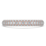 Round Diamond Semi-Eternity Wedding Band Ring in Rose Gold (MVSXB0037-R)