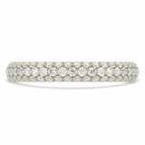 Round Diamond Semi-Eternity Wedding Band Ring in Yellow Gold (MVSXB0037-Y)