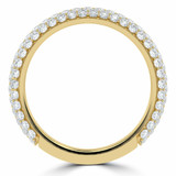 Round Diamond Semi-Eternity Wedding Band Ring in Yellow Gold (MVSXB0037-Y)