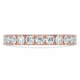 Round Diamond Semi-Eternity Wedding Band Ring in Rose Gold (MVSXB0039-R)