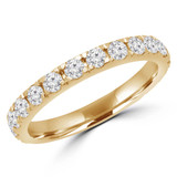 Round Diamond Semi-Eternity Wedding Band Ring in Yellow Gold (MVSXB0039-Y)