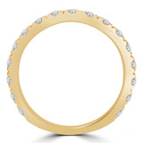 Round Diamond Semi-Eternity Wedding Band Ring in Yellow Gold (MVSXB0039-Y)