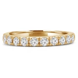 Round Diamond Semi-Eternity Wedding Band Ring in Yellow Gold (MVSXB0039-Y)