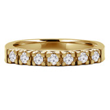 Round Diamond Semi-Eternity Wedding Band Ring in Yellow Gold (MVSXB0043-Y)