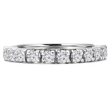 Round Diamond Semi-Eternity Wedding Band Ring in White Gold (MVSXB0044-W)
