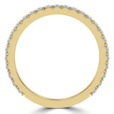 Round Diamond Semi-Eternity Wedding Band Ring in Yellow Gold (MVSXB0048-Y)