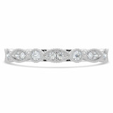 Round Diamond Semi-Eternity Wedding Band Ring in White Gold (MVSXB0049-W)