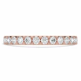 Round Diamond Semi-Eternity Wedding Band Ring in Rose Gold (MVSXB0053-R)