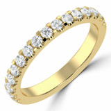 Round Diamond Semi-Eternity Wedding Band Ring in Yellow Gold (MVSXB0053-Y)