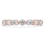 Round Diamond Semi-Eternity Wedding Band Ring in Rose Gold (MVSXB0054-R)