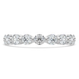 Round Diamond Semi-Eternity Wedding Band Ring in White Gold (MVSXB0054-W)