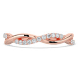 Round Diamond Semi-Eternity Wedding Band Ring in Rose Gold (MVSXB0056-R)