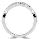 Round Diamond Semi-Eternity Wedding Band Ring in White Gold (MVSXB0056-W)
