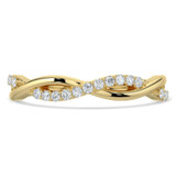 Round Diamond Semi-Eternity Wedding Band Ring in Yellow Gold (MVSXB0056-Y)