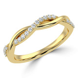 Round Diamond Semi-Eternity Wedding Band Ring in Yellow Gold (MVSXB0056-Y)