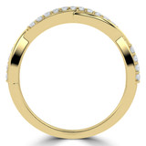 Round Diamond Semi-Eternity Wedding Band Ring in Yellow Gold (MVSXB0056-Y)