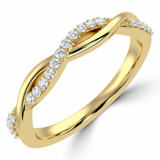 Round Diamond Semi-Eternity Wedding Band Ring in Yellow Gold (MVSXB0056-Y)