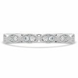 Round Diamond Semi-Eternity Wedding Band Ring in White Gold (MVSXB0057-W)