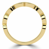 Round Diamond Semi-Eternity Wedding Band Ring in Yellow Gold (MVSXB0057-Y)