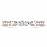 Round Diamond Semi-Eternity Wedding Band Ring in Rose Gold (MVSXB0058-R)
