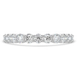 Round Diamond Semi-Eternity Wedding Band Ring in White Gold (MVSXB0058-W)