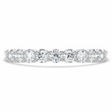 Round Diamond Semi-Eternity Wedding Band Ring in White Gold (MVSXB0058-W)