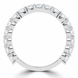 Round Diamond Semi-Eternity Wedding Band Ring in White Gold (MVSXB0058-W)