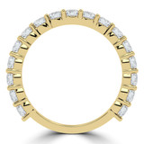 Round Diamond Semi-Eternity Wedding Band Ring in Yellow Gold (MVSXB0058-Y)