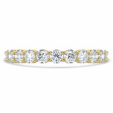 Round Diamond Semi-Eternity Wedding Band Ring in Yellow Gold (MVSXB0058-Y)