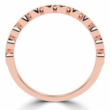 Round Diamond Semi-Eternity Wedding Band Ring in Rose Gold (MVSXB0061-R)