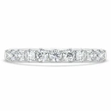 Round Diamond Semi-Eternity Wedding Band Ring in White Gold (MVSXB0062-W)