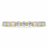 Round Diamond Semi-Eternity Wedding Band Ring in Yellow Gold (MVSXB0063-Y)