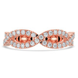 Round Diamond Open Infinity Semi-Eternity Wedding Band Ring in Rose Gold (MVSXB0067-R)