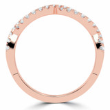 Round Diamond Open Infinity Semi-Eternity Wedding Band Ring in Rose Gold (MVSXB0067-R)