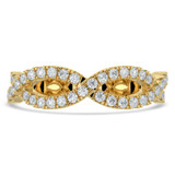Round Diamond Open Infinity Semi-Eternity Wedding Band Ring in Yellow Gold (MVSXB0067-Y)