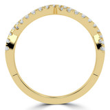 Round Diamond Open Infinity Semi-Eternity Wedding Band Ring in Yellow Gold (MVSXB0067-Y)