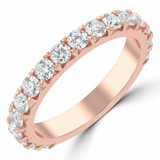 Round Diamond 3/4 Way Semi-Eternity Wedding Band Ring in Rose Gold (MVSXB0072-R)