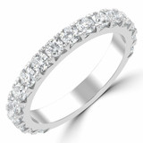 Round Diamond 3/4 Way Semi-Eternity Wedding Band Ring in White Gold (MVSXB0072-W)