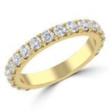 Round Diamond 3/4 Way Semi-Eternity Wedding Band Ring in Yellow Gold (MVSXB0072-Y)