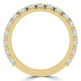 Round Diamond 3/4 Way Semi-Eternity Wedding Band Ring in Yellow Gold (MVSXB0072-Y)