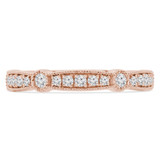 Round Diamond 3/4 Way Semi-Eternity Wedding Band Ring in Rose Gold (MVSXB0074-R)