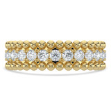 Round Diamond Semi-Eternity Wedding Band Ring in Yellow Gold (MVSXB0076-Y)
