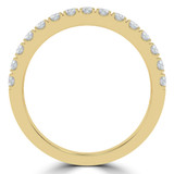 Round Diamond Two-Row Semi-Eternity Wedding Band Ring in Yellow Gold (MVSXB0077-Y)