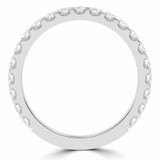 Round Diamond 3/4 Way Semi-Eternity Wedding Band Ring in White Gold (MVSXB0082-W)