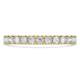 Round Diamond 3/4 Way Semi-Eternity Wedding Band Ring in Yellow Gold (MVSXB0082-Y)