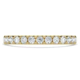 Round Diamond 3/4 Way Semi-Eternity Wedding Band Ring in Yellow Gold (MVSXB0082-Y)