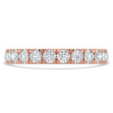 Round Diamond 3/4 Way Semi-Eternity Wedding Band Ring in Rose Gold (MVSXB0083-R)