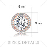 1 CTW Round Lab Created Cubic Zirconia  Solitaire with Accents Pendant Necklace in 0.925 Sterling Silver With Chain (MDS210298)