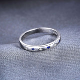 3 CTW Round White Lab Created Nano Sapphire  Shared-Prong Eternity Anniversary Wedding Band Ring in 0.925 White Sterling Silver Yellow Gold Plated (MDS230028)